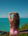 Sunset Bloom Strapless Top