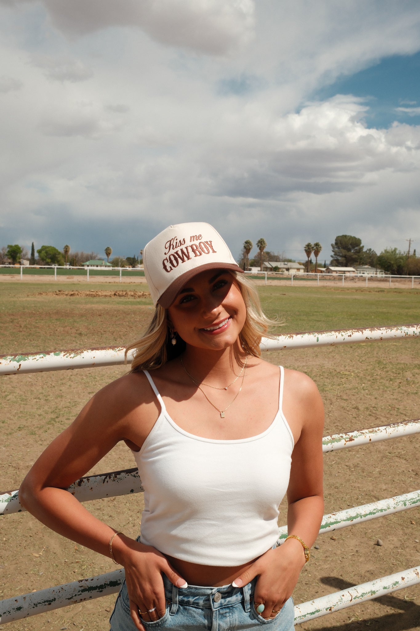 Kiss Me Cowboy Hat - Brown