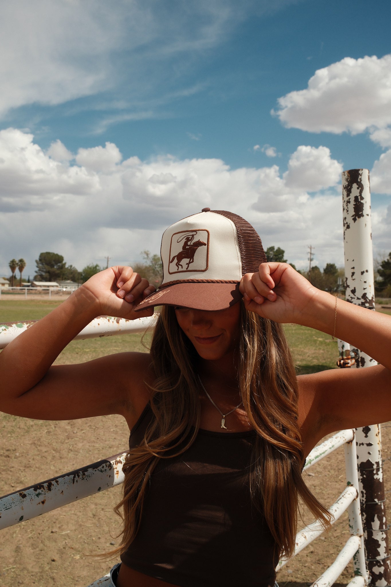 Bucking Horse Hat - Brown