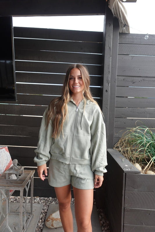 Sage Zip Up