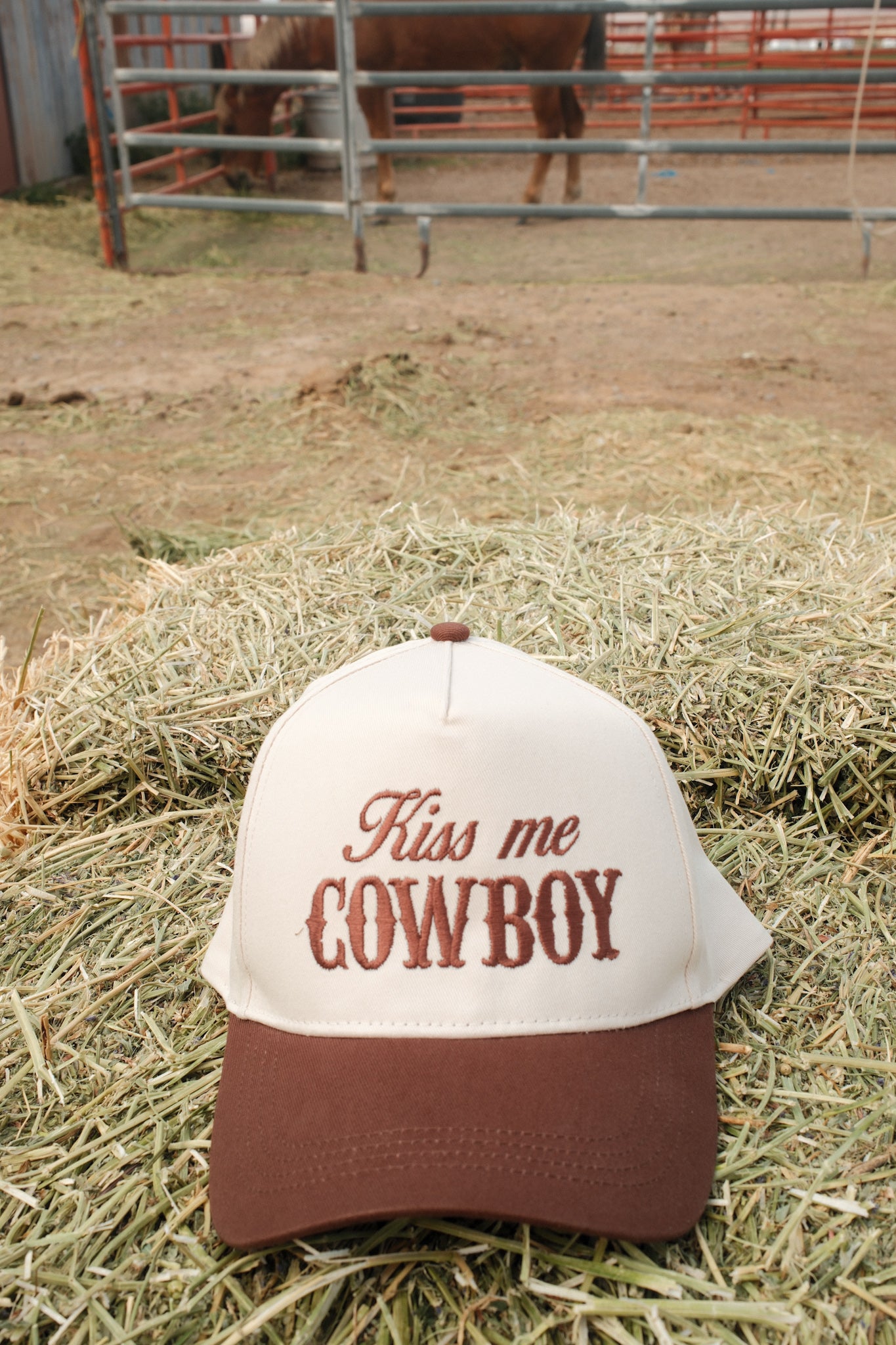 Kiss Me Cowboy Hat - Brown