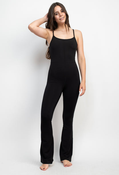 Black Wide Leg Romper